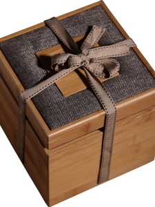 茶杯紫砂茶壶蜂蜜礼品包装空盒子竹质礼物盒定做木盒竹盒绑带12*|