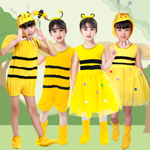 新款六一儿童演出服幼儿园舞蹈服卡通造型服小蜜蜂昆虫动物表演服