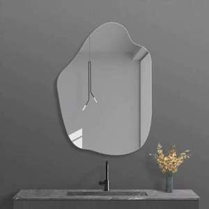 浴室镜不规则打孔家用镜子亚克力贴墙镜免软试衣云朵镜子_梳妆台