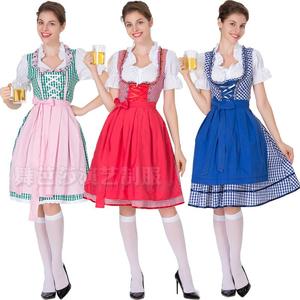 大码巴伐利亚传统服装工作服德国啤酒服慕尼黑啤酒节促销服舞台服