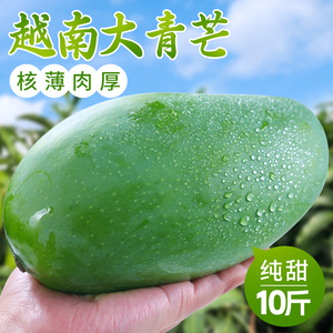 越南大青芒芒果10斤孕妇水果新鲜应季进口热带青皮金煌甜心芒包邮