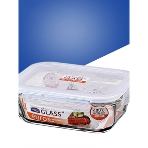 乐扣乐扣玻璃保鲜盒微波炉耐热饭盒大容量便当盒冰箱密封收纳盒子