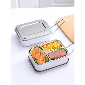 苏泊尔适用304不锈钢饭盒食品级老式铁饭盒上班族蒸饭盒小学生食