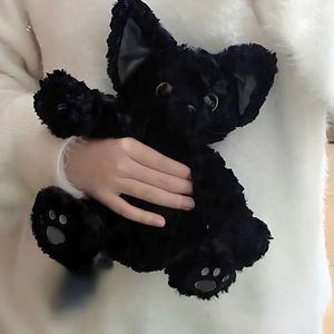德文卷毛猫网红同款小黑猫玩偶公仔布娃娃网红玩具生日礼物送女生