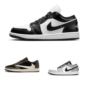 Nike耐克男鞋AJ1低帮黑脚趾烟灰女鞋黑白熊猫影子灰运动休闲板鞋