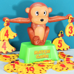 大号猴子天平学数学教具加减算术挂香蕉儿童益智桌面互动游戏玩具