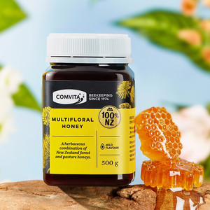 新西兰进口Comvita康维他百花蜂蜜纯正天然野生结晶多花种蜂蜜