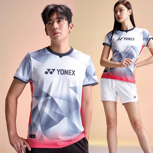 2024尤尼克斯羽毛球服套装男款女士速干短袖yy网球衣比赛队服定制
