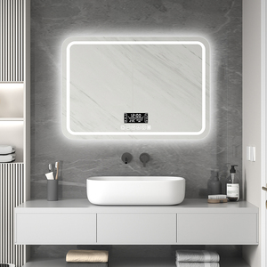 方形智能led灯浴室镜卫生间壁挂带灯高清防雾厕所镜感应挂墙镜子