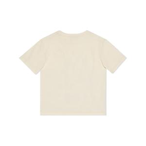 【定金】童装春夏新品肥猫字母图案米色短袖恤上衣
