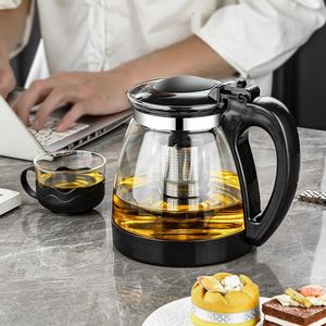 金灶家用大容量玻璃茶壶套装茶杯带滤网耐高温水壶泡茶花茶壶茶具