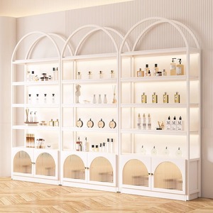 化妆品展示柜产品美容院美甲陈列柜子样品多层护肤品玻璃置物货架