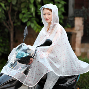 天堂成人时尚韩国日本风电动车雨衣雨披女款学生骑车大码背包骑行