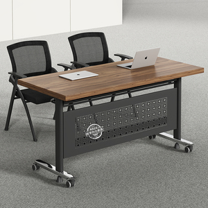 折叠培训桌会议桌椅组合拼接多功能可移动办公辅导班长条双人课桌