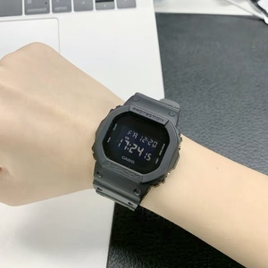 卡西欧Casio男女学生方形电子表DW5600BB-1运动G-Shock小方块手表