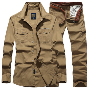 户外军工装野战术纯棉耐磨特种兵衬衫男装秋季军衣服大码军装套装