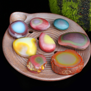 燕子家 七彩盐源玛瑙龙凤吊坠项链雕刻件手串糖果色吊坠塔项链直