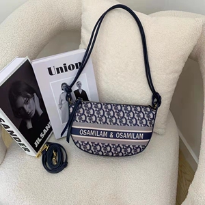 osamilam/欧尚米蓝轻奢女包2021新款小方包单肩斜挎腋下包饺子包