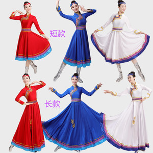 蒙古舞蹈演出服女装少数民族服装成人现代民族风蒙族舞蹈服饰鸿雁