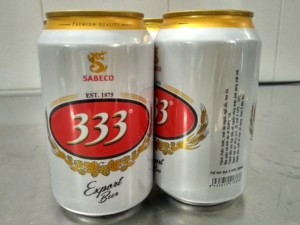 越南进口西贡333啤酒5.3%vol330ml听装 非常好喝24罐/件要改邮