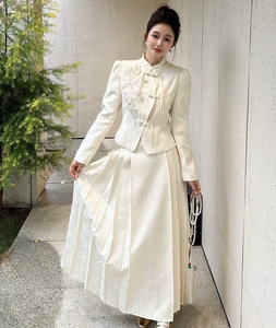 新中式女装轻国风两件式套装裙子敬酒服2024新款结婚便装订婚礼服