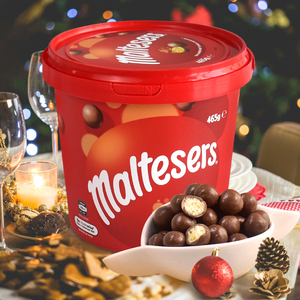 澳洲麦丽素麦提莎巧克力桶装465g牛奶夹心麦芽脆心年货糖果送礼物