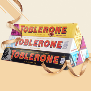 瑞士Toblerone三角巧克力5种口味牛奶黑白巧巴旦木蜂蜜杏仁条装