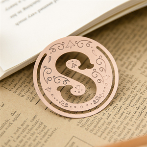 铜制字母书签英国if文创英辅设计礼物金属文具阅读复古经典镂空