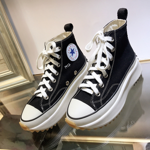 宋茜杨紫同款高帮鞋女联名款星星松糕鞋厚底增高ulzzang帆