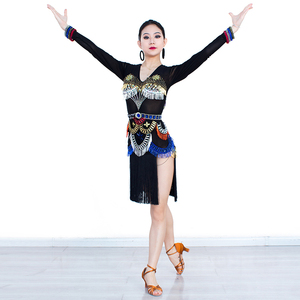 少儿拉丁舞演出服专业比赛服装女儿童新款表演服装李茉晗同款套装
