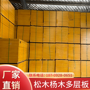 1220*2440建筑模板915*1830松木杨木多层板小红板木胶板装饰板