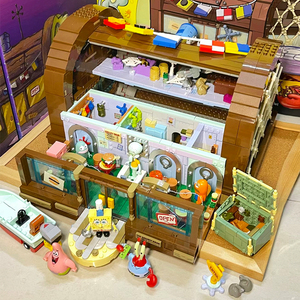 乐高海绵宝宝蟹堡王餐厅2024新款积木拼装玩具送女朋友六一礼物