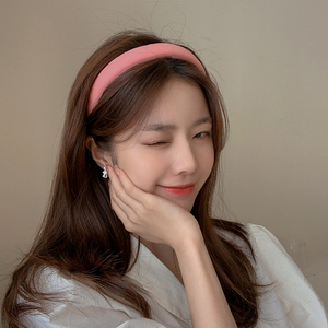 发饰纯色后挂式发箍女简约韩国ins气质发带网红百搭头箍甜美束发
