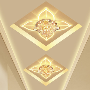 创意LED过道灯走廊灯 玄关灯现代简约门厅灯水晶天花射灯过道灯