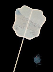 团扇圆形扇子真丝飞仙手绘画画长柄古典刺绣diy古风书法宫扇68人付款