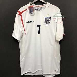 球衣正品2006世界杯英格兰国家队经典迷足球队服贝克汉姆主场全新