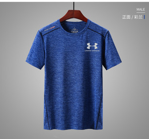 早安德玛男士透气速干衣夏季短袖大码宽松透气tt恤