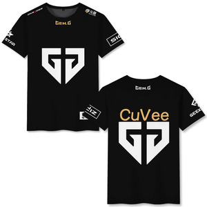 gen战队队服短袖t恤衫男女学生联盟游戏英雄lck比赛服geng上衣服