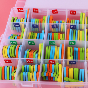 彩色26个英文字母数字磁力贴卡片磁吸冰箱贴拼音磁性贴早教教具磁铁数字黑板白板展示贴贴片教学用具老师强力