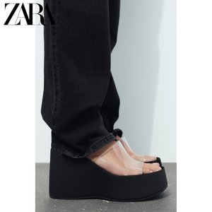 ZARA春季新品 女鞋 塑胶厚底高跟坡跟时装时尚凉鞋 3310310 800