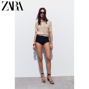 ZARA24春季新品 女装 提花网眼针织衫 2653001 727