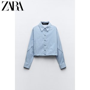 ZARA24春季新品 女装 长袖条纹衬衫 9878090 044