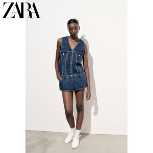 ZARA24夏季新品 TRF 女装 TRF 牛仔连体裤式连衣裙 5520082 400
