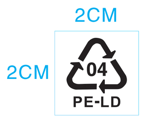 opp袋环保贴 04pe-ld回收标贴 04塑料循环贴  2*2cm(1400个/30元)