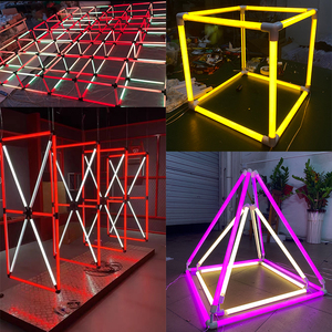 led创意造型拼接灯管360度发光变色店铺酒吧展会装饰t8吊装长条灯