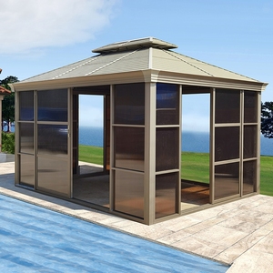 户外凉亭帐篷花园简易庭院隔热移动铝合金露台别墅房子室外阳光房