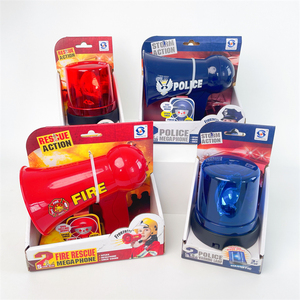儿童喇叭警灯玩具扩音器警察车过家家声光警笛男孩礼物磁性消防