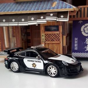 美驰图保时捷 911 gt2警车1比64合金车模7cm稀有涂装16100606