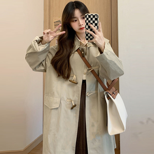 韩系chic风衣女小个子2022春款新款温柔风穿搭宽松中长款大衣外套