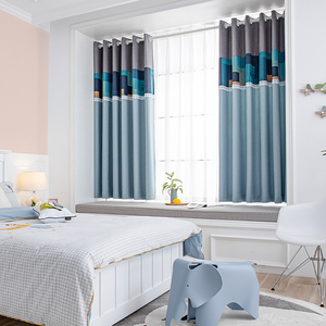 短帘半帘北欧2022新款窗帘榻榻米飘窗半截遮光简约现代短款卧室